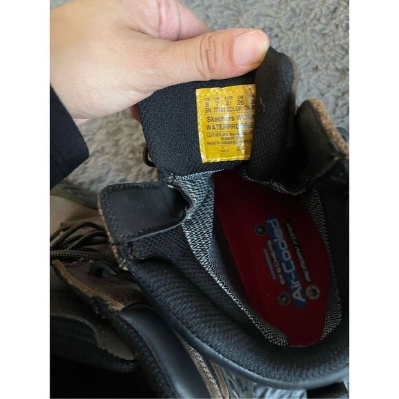 Skechers mens‎ leather waterproof work boots main image 4